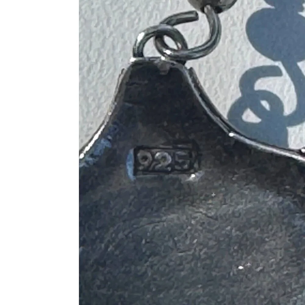 Vintage Sterling 925 Silver & Amethyst Dangle Earrings With Quartz Accents - Picture 5 of 10